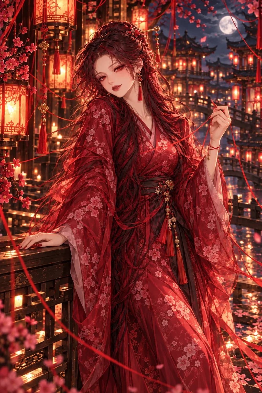 다홍 · 붉은 실 잇는 연분 선녀 — 연애사주